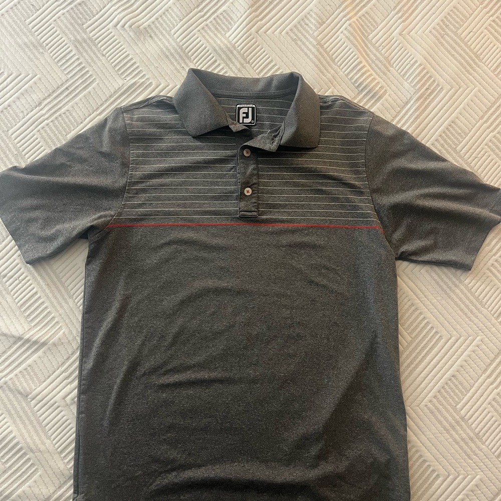FootJoy Dark Gray Polo with Red Accent